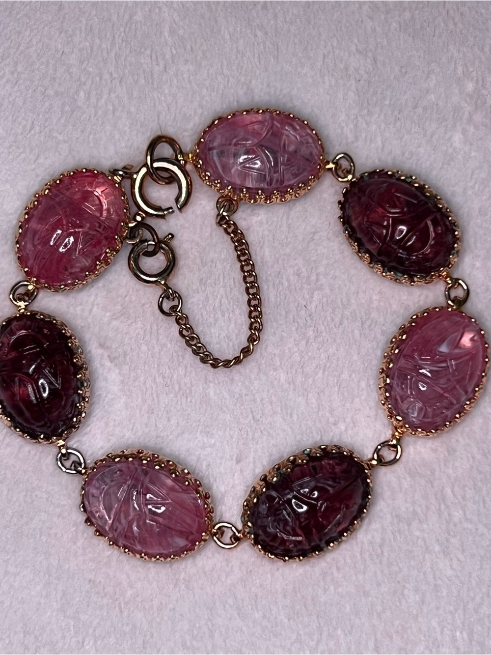 Vintage Hobe Scarab Link Bracelet